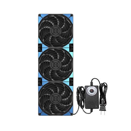 120mmx3 360mm Adjustable Computer PC Vent Fans 3-12V Speed Controller