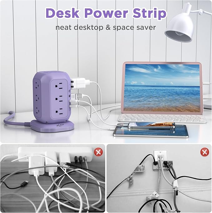 USB C Power Strip Tower, Surge Protector
