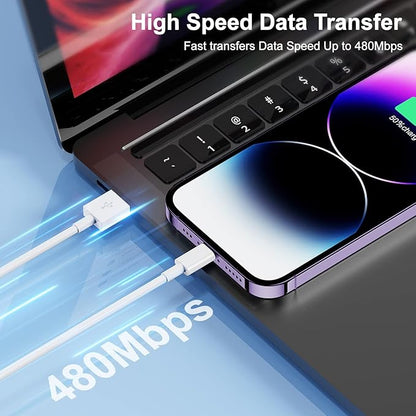 3Pack for iPhone Charging Cable 6Feet-Lightning to USB Cable Wire