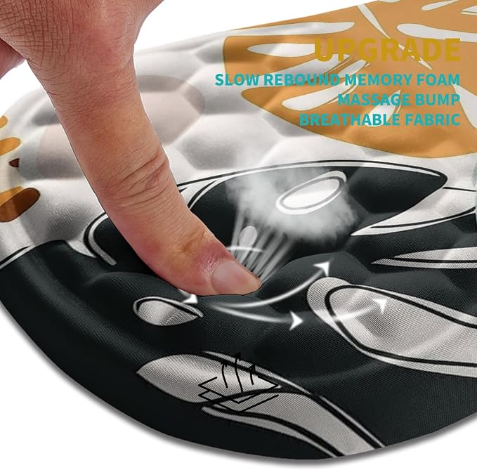 Hokafenle Ergonomic Mouse Pad Wrist Support, Wrist Rest Mousepad