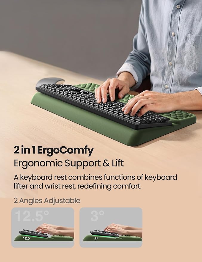 Vaydeer Wrist Rest with Keyboard Stand, Computer Wrist Support Pad, Ergonomic