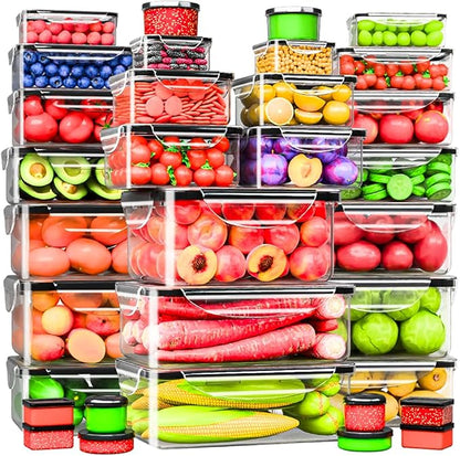 RockBerry 66 Pcs Large Food Storage Containers
