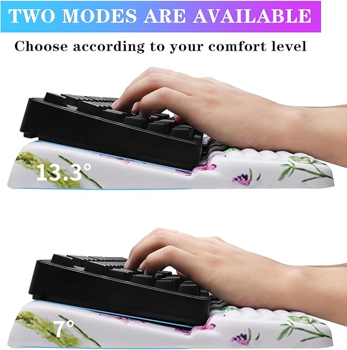 Computer Keyboard Stand with Wrist Rest, Ergonomic Tilted Keyboard Holder
