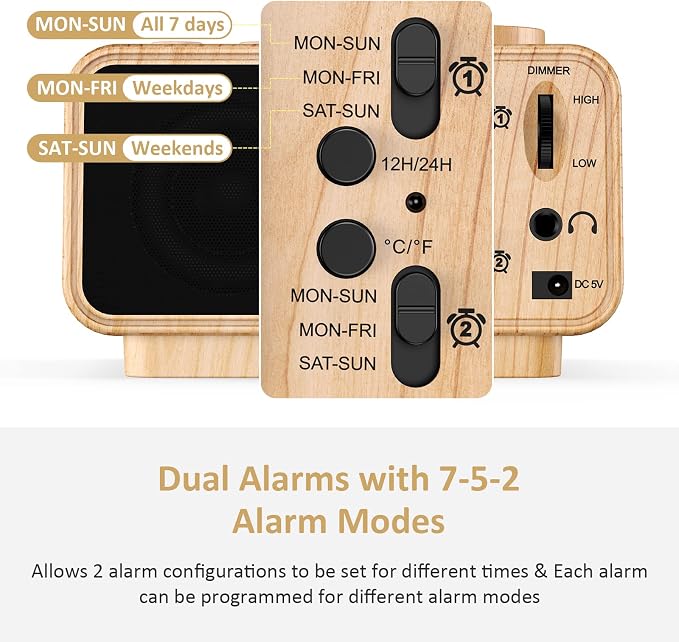 USCCE Digital Alarm Clock Radio