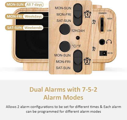USCCE Digital Alarm Clock Radio