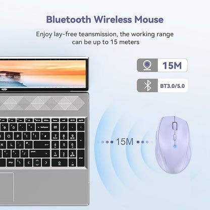 TECKNET Bluetooth Mouse, 4800 DPI Wireless Mouse, 2-Year Battery 6 Adjustable