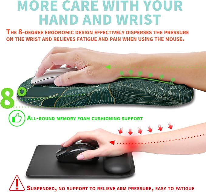Ergonomic Mouse Pad Wrist Support