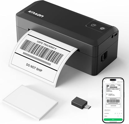 Shipping Thermal Label Printer, 4x6 Portable Label Printer, Support iPhone
