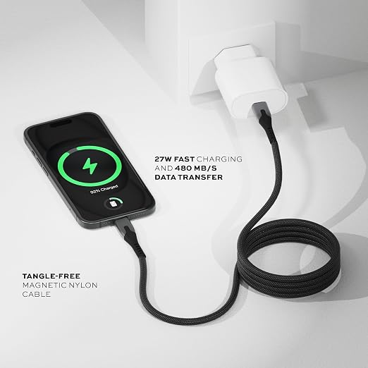 Statik MagStack USB to USB C Cable, A to Type C Charger Fast Charging Phone
