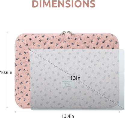 Puffy Laptop Sleeve 13-15.6 Inch Cute Quilted Laptop Protective Case Padded