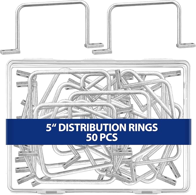 50 Pcs Distribution Rings Aluminum D Ring