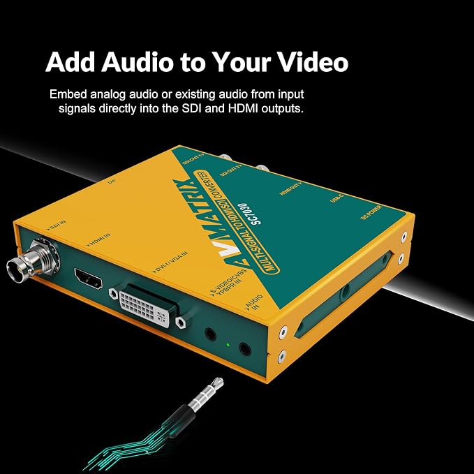 AVMATRIX SC7030 Multi-Signal Converter SDl/HDMl/DVI-I/VGA/CVBS/S-Video/YPbPr to