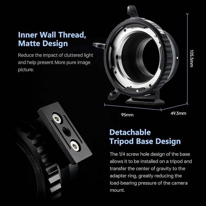 VILTROX PL-E Lens Adapter, Lens Converter Ring Camera Lens Mount Adapter Ring