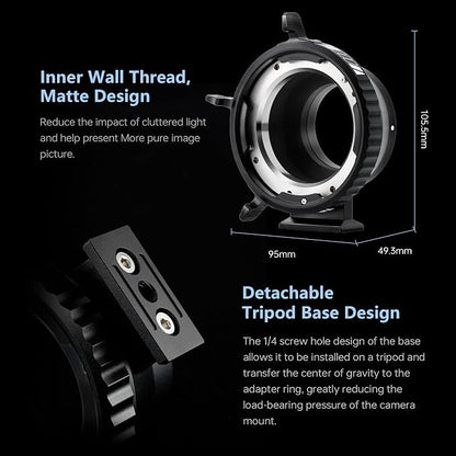 VILTROX PL-E Lens Adapter, Lens Converter Ring Camera Lens Mount Adapter Ring