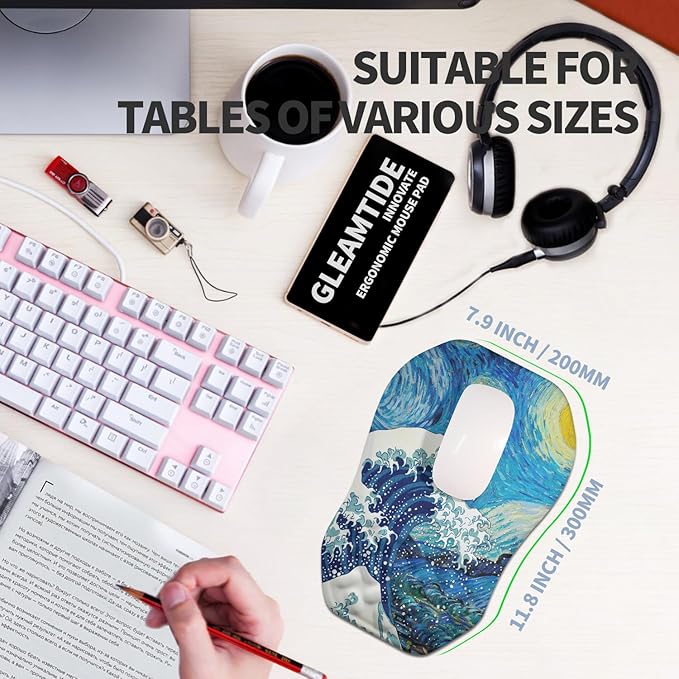 Ergonomic Raised Mouse Pad Wrist Support