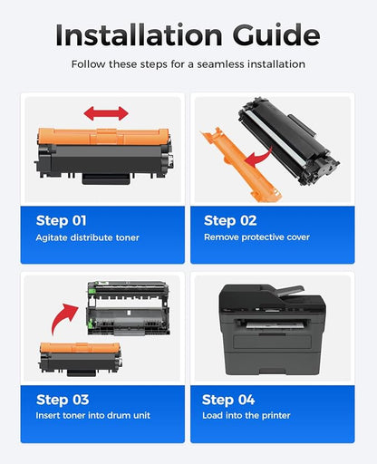 TN760 Black Toner Cartridge 2-Pack Compatible Replacement