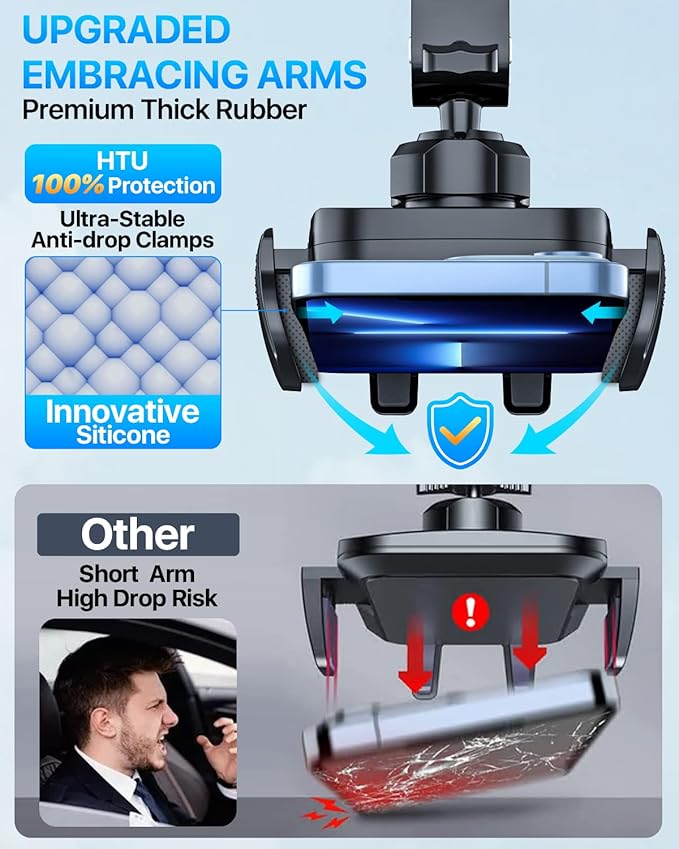 2025 Ultimate Car Phone Mount【98+LBS Strongest Suction & Military-Grade】【Patent