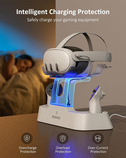 NexiGo Enhanced Charging Dock for Meta Quest 3 and 3S,