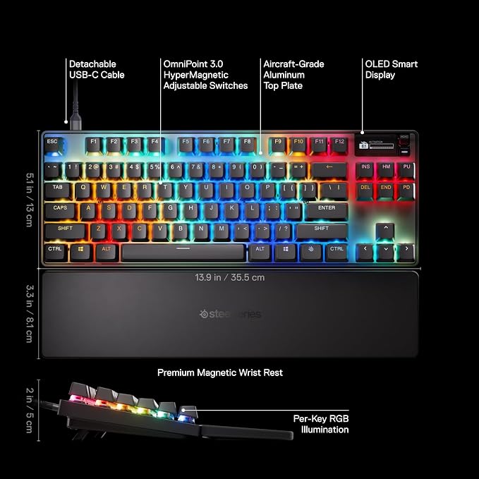 SteelSeries Apex Pro TKL Gen 3 OmniPoint 3.0 HyperMagnetic Switches —