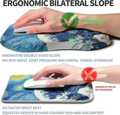 Ergonomic Raised Mouse Pad Wrist Support