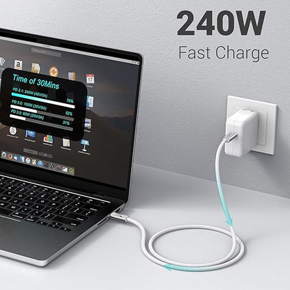 240W USB C Cable 6.6FT 2 Packs, USB4 Cable