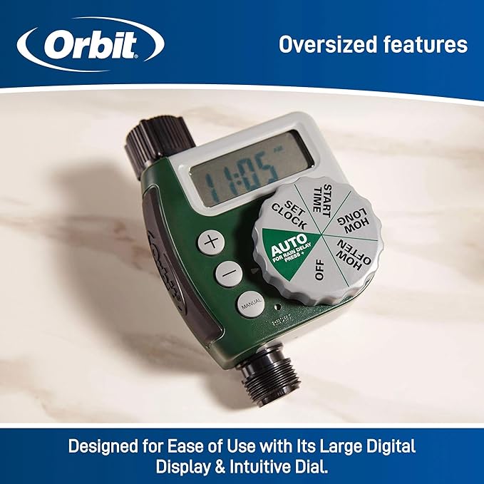 Orbit 62067 1-Outlet Programmable Digital Hose Watering Timer