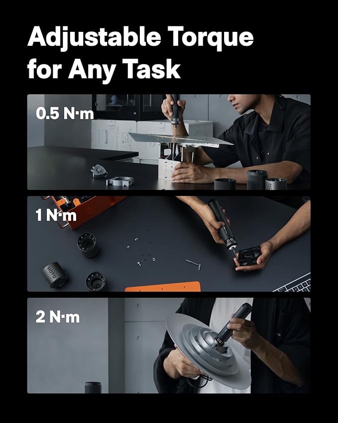 HOTO PixelDrive Electric Screwdriver, Smart Display, 6 Torque Settings