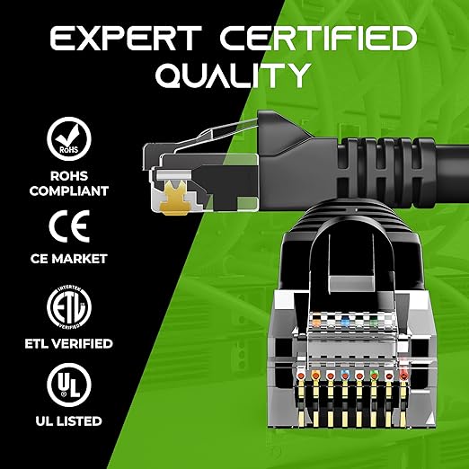 GearIt 24-Pack, Cat5e Ethernet Patch Cable 2 Feet