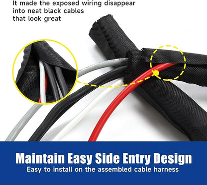 Braided Wire Loom Mesh Woven Self-Wrapping Split Sleeving