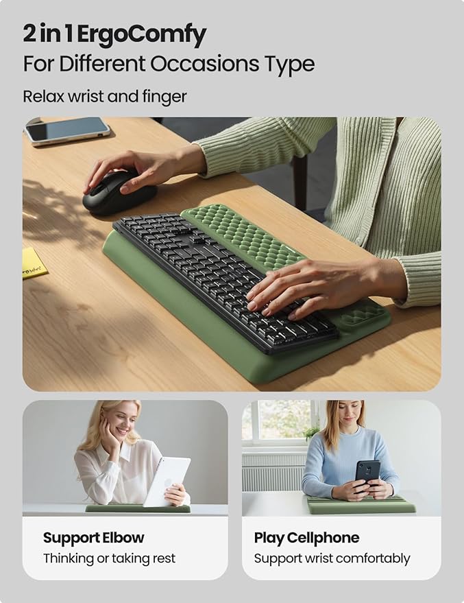 Vaydeer Wrist Rest with Keyboard Stand, Computer Wrist Support Pad, Ergonomic
