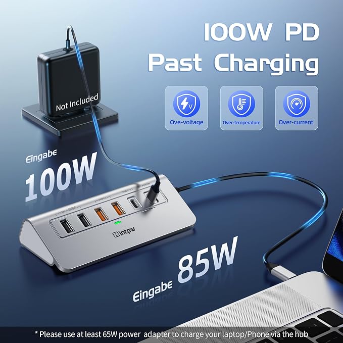 USB C Hub Ethernet, 10Gbps USB Docking Station 10-in-1