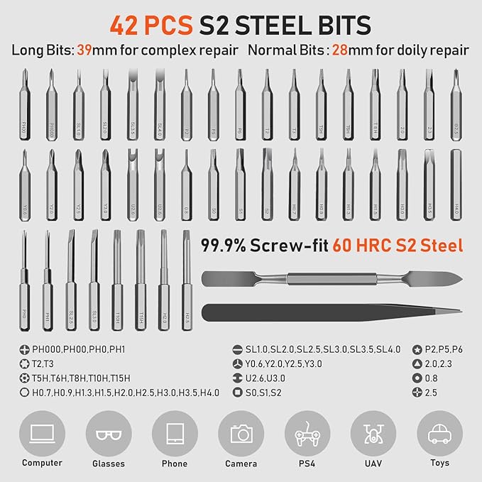 ZOE Electric Screwdriver, Mini Precision Screwdriver Set Cordless Screw driver