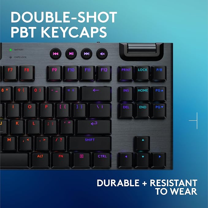 Logitech G915 X Lightspeed TKL Wireless Mechanical Gaming Keyboard, Double-Shot