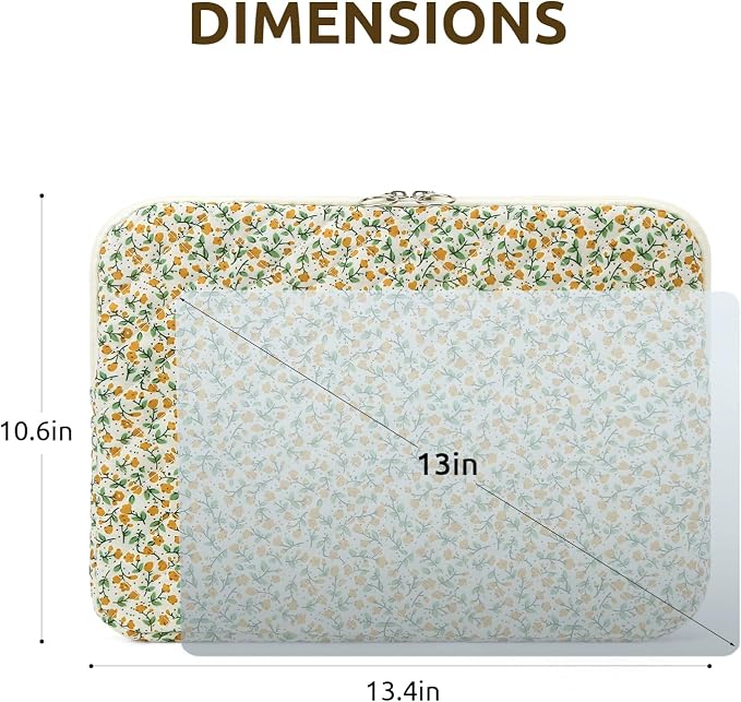 Puffy Laptop Sleeve 13-15.6 Inch Cute Quilted Laptop Protective Case Padded