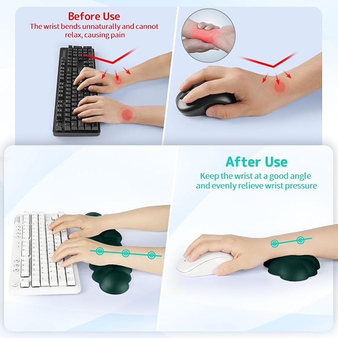 Cloud Wrist Rest Keyboard, Cloud Keyboard Wrist Pad Set