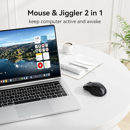 TECKNET Rechargeable Jiggler Wireless Mouse 4800 DPI Silent USB A & Bluetooth