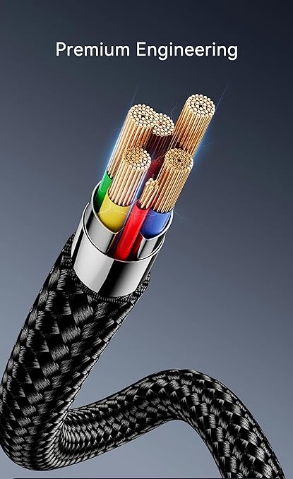 Black USB C Cable for iPhone 16 Charger MFi Certified Woven USB-A to USB-C