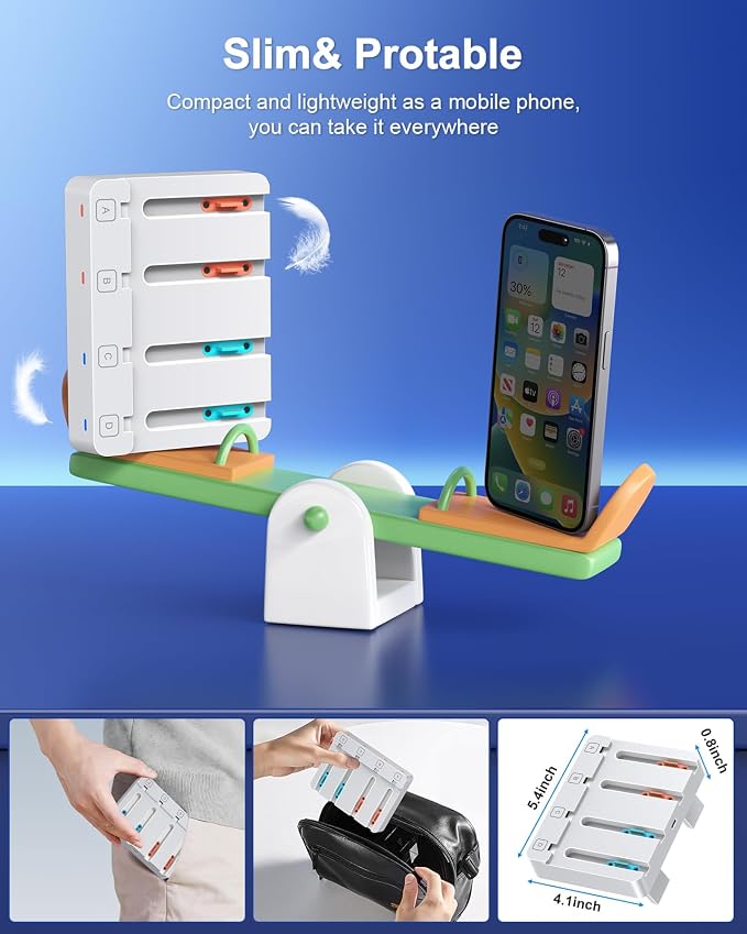 Charger for Nintendo Switch 2 and Switch 1 Controller, Horizontal Charging Dock