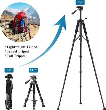 VICTIV 74” Camera Tripod, Tripod