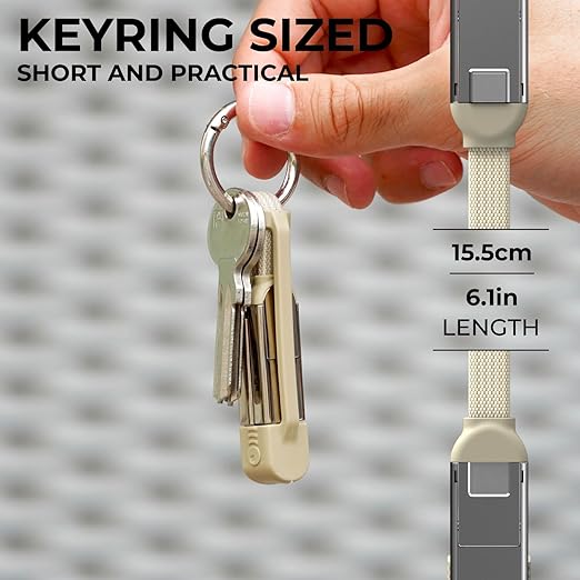Rolling Square inCharge XS - 240W 4in1 Keyring Cable | Fast Charging & Data
