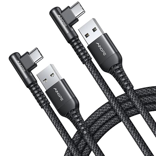 AINOPE USB C Cable Right Angle 3.1A Type C Charger Fast Charging, Resistant
