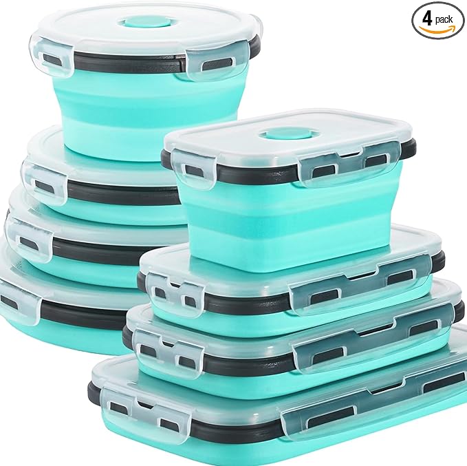 Sudaya 4 Pack Collapsible Food Storage Containers