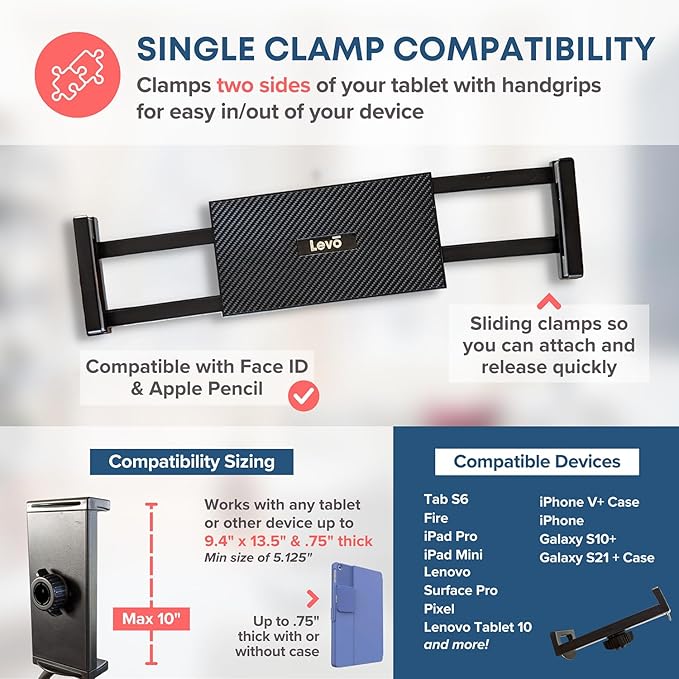 LEVO Adjustable Height Floor Stand on Wheels