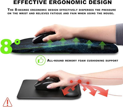 Mouse Pad Wrist Support, Ergonomic Mouse Pad