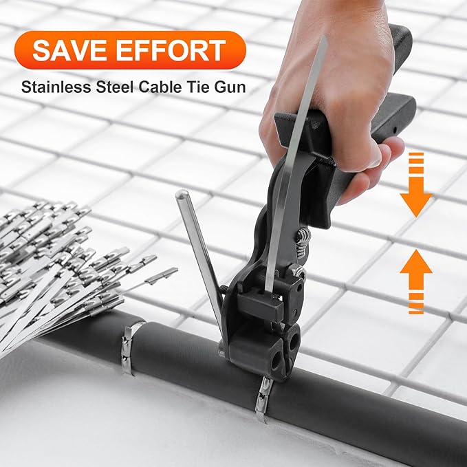 Metal Zip Ties, 304 Stainless Steel, 300 LBS Heavy Duty Double Headed