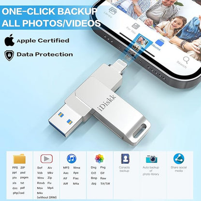 iDiskk 512GB Mfi Certified, Flash Drive