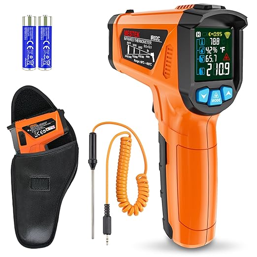 MESTEK Infrared Thermometer Gun, Non Contact Digital Laser Thermometer