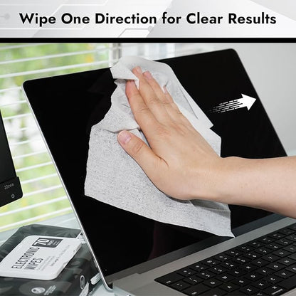 Air Jungles Electronic Wipes Screen Cleaning 70 Count, Quick Dry, Extra Large