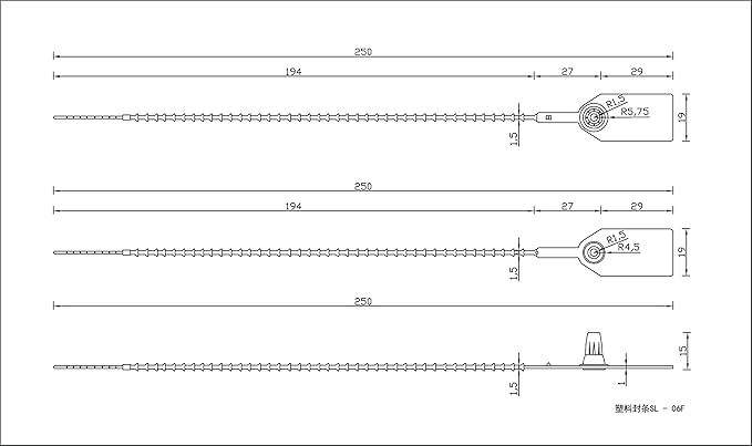 Leadseals 1000 Plastic Tamper Seals, Zip Ties