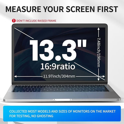 Laptop Privacy Screen 13.3 inch, 9H Hanging Privacy Screen